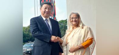 Xi Jinping and Sheikh Hasina