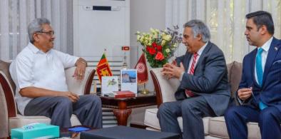 Afghanistan Finance Minister Mohammed Humayon Qayoumi meets Sri Lankan President Gotabaya Rajapaksa