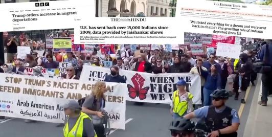 Immigrant deportations spark protests across the U.S. (Collage by Regina Johnson)