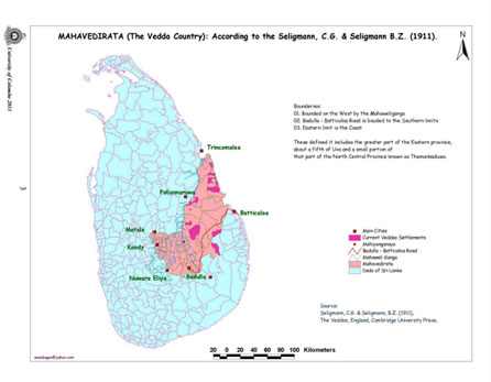 The original homeland of the Veddas of Sri Lanka (De Silva and Punchihewa, 2011, pp-3)