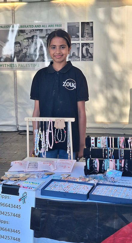 Vaneeza Noor Vaseem at her trinkets stall. Photo by Aheli Moitra