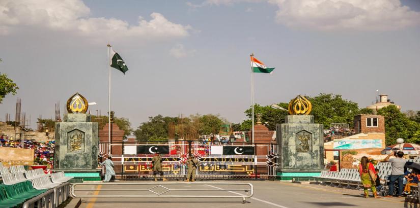 Wagah land border between India and Pakistan