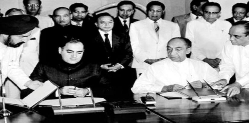 Rajiv Gandhi in Colombo