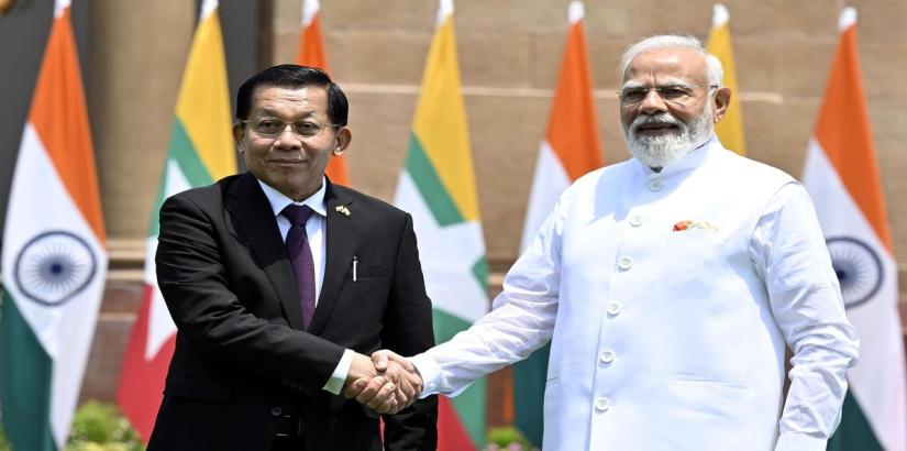 PM Modi with Myanmar President