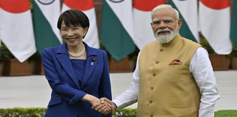 Japan PM and Modi in New Delh