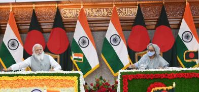 The Prime Minister, Shri Narendra Modi and the Prime Minister of Bangladesh, Ms. Sheikh Hasina at the inauguration of the various projects in Bangladesh, in Dhaka, Bangladesh on March 27, 2021 The Prime Minister, Shri Narendra Modi and the Prime Minister of Bangladesh, Ms. Sheikh Hasina at the inauguration of the various projects in Bangladesh, in Dhaka, Bangladesh on March 27, 2021