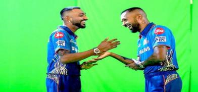 Cricketers Krunal Pandya and Hardik Pandya Cricketers Krunal Pandya and Hardik Pandya