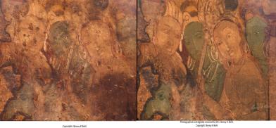 Badami Cave painting, Karnataka, 6th century (Photographs by Benoy K Behl)