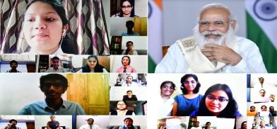 PM Modi-students' interaction PM Modi-students' interaction
