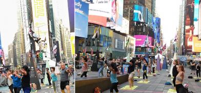 International Day of Yoga is celebrated in New York's Times Square on Sunday, June 20, 2021. (Photo: Arul Louis) International Day of Yoga is celebrated in New York's Times Square on Sunday, June 20, 2021. (Photo: Arul Louis)