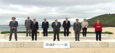 G7 leaders at Cornwall, UK G7 leaders at Cornwall, UK