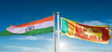 Sri Lanka-India flags (File)