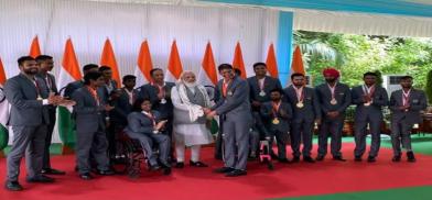 Modi honours the country's para-athletes Modi honours the country's para-athletes