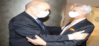 India's External Affairs Minister S. Jaishankar met on Tuesday with France's Foreign Minister Jean-Yves LeDrian in New York on the sidelines of the United Nations General Assembly's High Level Week. (Photo: MEA Tweet) India's External Affairs Minister S. Jaishankar met on Tuesday with France's Foreign Minister Jean-Yves LeDrian in New York on the sidelines of the United Nations General Assembly's High Level Week. (Photo: MEA Tweet)