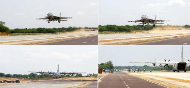 India inaugurates emergency landing field on national highway India inaugurates emergency landing field on national highway