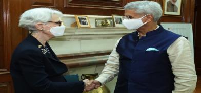 India's External Affairs Minister S. Jaishankar meets with US Deputy Secretary of State Wendy Sherman on Wednesday, October 6, 2021, in New Delhi. (Photo: Twitter) India's External Affairs Minister S. Jaishankar meets with US Deputy Secretary of State Wendy Sherman on Wednesday, October 6, 2021, in New Delhi. (Photo: Twitter)