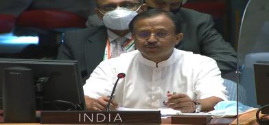 V. Muralidheeran, India's Minister of State for External Affairs, speaks at the United Nations Security Council on Tuesday, October 12, 2021. (Photo: UN) V. Muralidheeran, India's Minister of State for External Affairs, speaks at the United Nations Security Council on Tuesday, October 12, 2021. (Photo: UN)