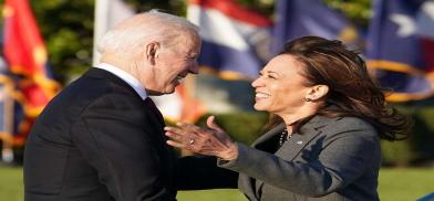 United States President Joe Biden and Vice President Kamala Harris greet each other at the White House on November 15, 2021, before he signed the Infrastructure Investment and Jobs Act. (Photo: White House) United States President Joe Biden and Vice President Kamala Harris greet each other at the White House on November 15, 2021, before he signed the Infrastructure Investment and Jobs Act. (Photo: White House)