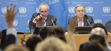 Secretary-General Antonio Guterres and Spokesperson Stephane Dujarric (Photo: UN News) Secretary-General Antonio Guterres and Spokesperson Stephane Dujarric (Photo: UN News)