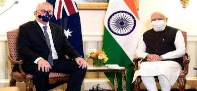 Australian Prime Minister Scott Morrison and Prime Minister Narendra Modi Australian Prime Minister Scott Morrison and Prime Minister Narendra Modi
