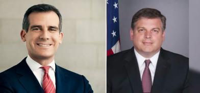 Eric Garcetti and Donald Armin Blome Eric Garcetti and Donald Armin Blome