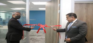 A capture from the opening ceremony of the British High Commission in Maldives on February 15, 2022. (Photo: Foreign Ministry)