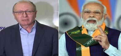 Ukraine's Ambassador to India Igor Polikha and Prime Minister Narendra Modi Ukraine's Ambassador to India Igor Polikha and Prime Minister Narendra Modi