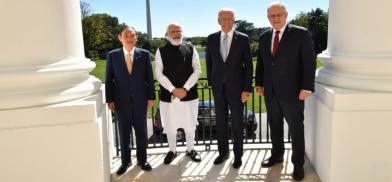 The leaders of the Quad nations at the group's first summit in Washington in September are, from left, the then prime minister of Japan. Yoshihide Suga, Prime Minister Narendra Modi, US President Joe Biden and Australia's Prime Minister Scott Morrison. (Photo: White House) The leaders of the Quad nations at the group's first summit in Washington in September are, from left, the then prime minister of Japan. Yoshihide Suga, Prime Minister Narendra Modi, US President Joe Biden and Australia's Prime Minister Scott Morrison. (Photo: White House)