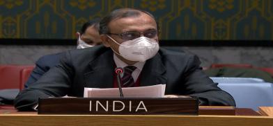 India's Permanent Representative T S Tirumurti speaks at the United Nations Security Council on Monday, January 31, 2022. (Photo: UN) India's Permanent Representative T S Tirumurti speaks at the United Nations Security Council on Monday, January 31, 2022. (Photo: UN)