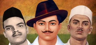 Bhagat Singh (middle), Rajguru (left) and Sukhdev (right) Bhagat Singh (middle), Rajguru (left) and Sukhdev (right)