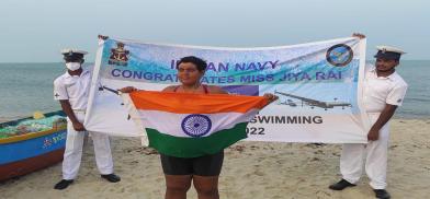 Autistic Indian girl swims across Palk Strait Autistic Indian girl swims across Palk Strait