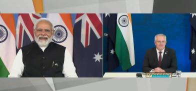 India-Australia virtual summit (Photo: Youtube) India-Australia virtual summit (Photo: Youtube)