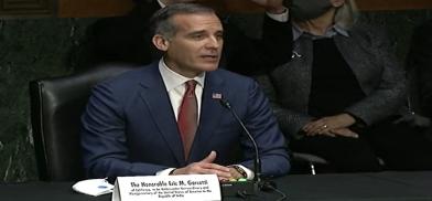 Eric Garcetti, who is US President Joe Biden's nominee to be the ambassador to India, testified before the Senate Foreign Relations Committee. (File Photo: US Senate) Eric Garcetti, who is US President Joe Biden's nominee to be the ambassador to India, testified before the Senate Foreign Relations Committee. (File Photo: US Senate)