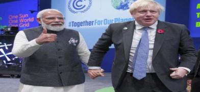 UK Prime Minister Boris Johnson meet with Indian Prime Minister Narendra Modi in New Delhi (Photo: Twitter) UK Prime Minister Boris Johnson meet with Indian Prime Minister Narendra Modi in New Delhi (Photo: Twitter)