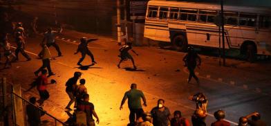 Sri Lankan puts capital Colombo under curfew as protests turn violent (Photo: rediff.com) Sri Lankan puts capital Colombo under curfew as protests turn violent (Photo: rediff.com)