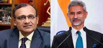 India’s Permanent Representative T. S. Tirumurti and External Affairs Minister S. Jaishankar