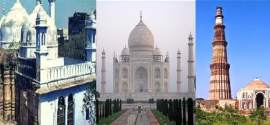 Gyanvapi mosque, Taj Mahal and Qutb Minar Gyanvapi mosque, Taj Mahal and Qutb Minar