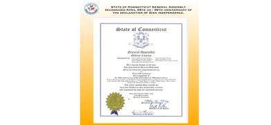 Connecticut General Assembly offers its sincerest congratulations to the World Sikh Parliament in recognition of the 36th anniversary of the declaration of Sikh Independence Connecticut General Assembly offers its sincerest congratulations to the World Sikh Parliament in recognition of the 36th anniversary of the declaration of Sikh Independence