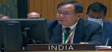 R.R. Ringh, India’s Minister of State for External Affairs speaks at a meeting of the United Nations Security Council on Thursday, June 2, 2022. (Photo: UN) R.R. Ringh, India’s Minister of State for External Affairs speaks at a meeting of the United Nations Security Council on Thursday, June 2, 2022. (Photo: UN)