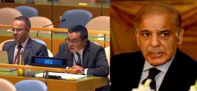 Mijito Vinito, First Secretary in India’s United Nations Mission, gives the right of reply at the General Assembly to Pakistan Prime Minister Muhammad Shehbaz Sharif’s attacks on India earlier on September 23, 2022. (Photo Source: UN) Mijito Vinito, First Secretary in India’s United Nations Mission, gives the right of reply at the General Assembly to Pakistan Prime Minister Muhammad Shehbaz Sharif’s attacks on India earlier on September 23, 2022. (Photo Source: UN)