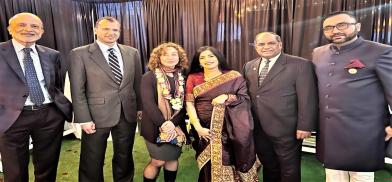 Honorees with Deputy Mayor Meera Joshi and Environmental Protection Commissioner Rohit Aggarwala. From l. to r. M.R. Rangaswamy, Commissioner Aggarwala, Deputy Mayor Joshi, Falu Shah, Dr. Thomas Abraham and Ankur Vaidya Honorees with Deputy Mayor Meera Joshi and Environmental Protection Commissioner Rohit Aggarwala. From l. to r. M.R. Rangaswamy, Commissioner Aggarwala, Deputy Mayor Joshi, Falu Shah, Dr. Thomas Abraham and Ankur Vaidya