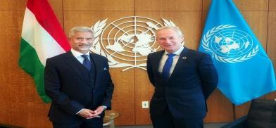 India’s External Affairs Minister S. Jaishankar met with United Nations General Assembly President Csaba Korosi at the United Headquarters in New York on Tuesday, December 13, 2022. (Photo Source: Jaishankar’s tweet)