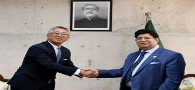 Donald Lu, the United States assistant secretary of state for South and Central Asian Affairs (left), speaks with Bangladesh Foreign Minister A. K. Abdul Momen at a meeting in Dhaka (Photo courtesy Ministry of Foreign Affairs) Donald Lu, the United States assistant secretary of state for South and Central Asian Affairs (left), speaks with Bangladesh Foreign Minister A. K. Abdul Momen at a meeting in Dhaka (Photo courtesy Ministry of Foreign Affairs)