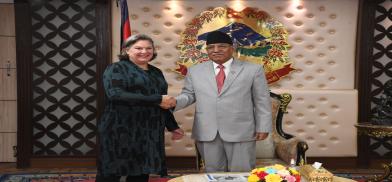 Victoria Nuland with PM Nepal Pushpa Kamal Dahal (Twitter) Victoria Nuland with PM Nepal Pushpa Kamal Dahal (Twitter)