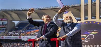 Prime Minister Narendra Modi with Australian Prime Minister Anthony Albanese at Narendra Modi stadium in Ahmedabad (Photo: Twitter) Prime Minister Narendra Modi with Australian Prime Minister Anthony Albanese at Narendra Modi stadium in Ahmedabad (Photo: Twitter)