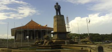 Colombo's Independence Square, built to celebrate granting of Independence by the British in 1948. Most of the population ignored the 75th anniversary of 'independence'. Photo: Kalinga Seneviratne.