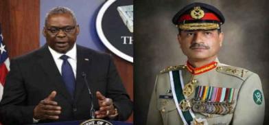 US Secretary of Defense Lloyd J Austin III and Pakistan’s Chief of Army Staff (COAS) General Asim Munir US Secretary of Defense Lloyd J Austin III and Pakistan’s Chief of Army Staff (COAS) General Asim Munir