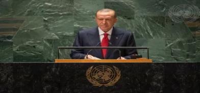 Turkiye’s President Recep Tayyip Erdogan speaks at the United Nations General Assembly on Tuesday, September 19, 2023. (Photo: UN) Turkiye’s President Recep Tayyip Erdogan speaks at the United Nations General Assembly on Tuesday, September 19, 2023. (Photo: UN)