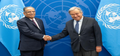 Pushpa Kamal Dahal ‘Prachanda’, Prime Minister of Nepal, met with United Nations Secretary-General Antonio Guterres on September 17, 2023, at the UN headquarters. (Photo: UN) Pushpa Kamal Dahal ‘Prachanda’, Prime Minister of Nepal, met with United Nations Secretary-General Antonio Guterres on September 17, 2023, at the UN headquarters. (Photo: UN)