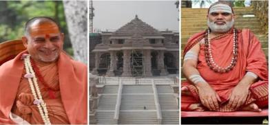 Shankaracharyas of Dwarka SharadaPeetham (left) and Sringeri Math (right) Shankaracharyas of Dwarka SharadaPeetham (left) and Sringeri Math (right)